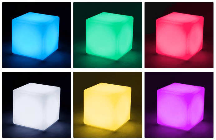 Светильник Куб 80 питание от сети 220В, RGB
