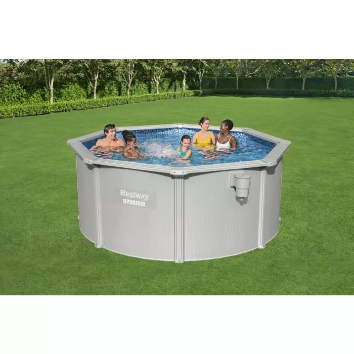 Bestway 56566 BW Стальной бассейн Hydrium 300х120см, 7630л, песч.фил.-нас. 3028л/ч, лестн., тент, подст., попл.-доз.