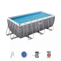 Bestway 56722 BW Каркасный бассейн Power Steel 412х201х122см, 8124л, фил.-насос 2006л/ч, лестница, попл.-дозатор
