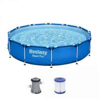 Bestway 56681 BW Каркасный бассейн Steel Pro 366х76см, 6473л, фил.-насос 1249л/ч