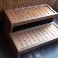 Ступень для СПА бассейна пластиковая двойная Brazilian Teak