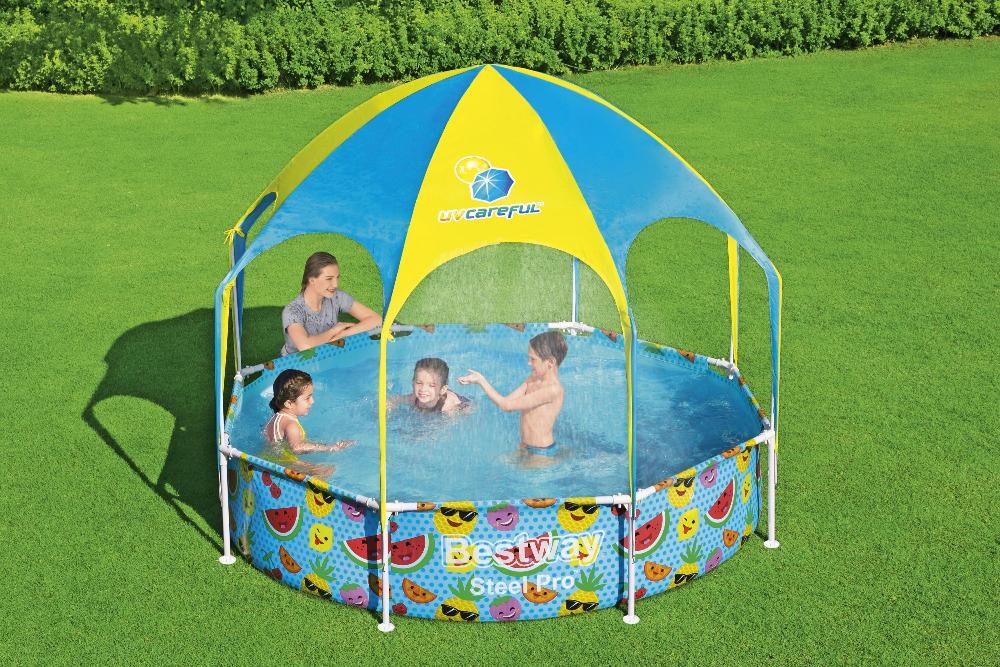 Bestway 56432 BW Каркасный бассейн My First Pool 244х51см с навесом, 1688л