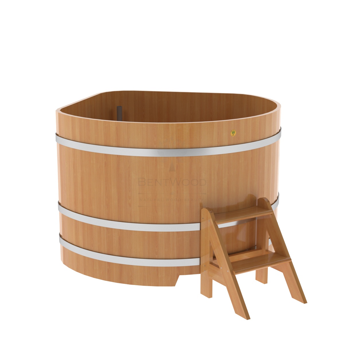 Купель угловая из лиственницы 1,37х1,37