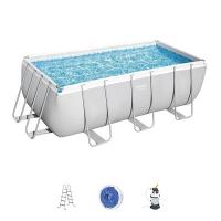 Bestway 56457 BW Каркасный бассейн Power Steel 412х201х122см, 8124л, песч.фил.-нас. 3028л/ч, лестница, попл.-дозатор