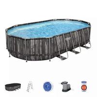 Bestway 5611R BW Каркасный бассейн Power Steel 610х366х122см, 20241л, фил.-насос 5678л/ч, лестница, тент, попл.-доз.