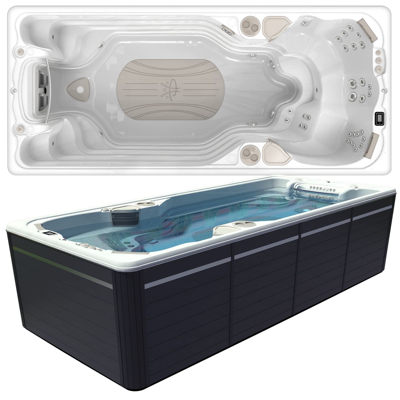 Спа бассейн с противотоком Hydropool AquaSport 17 AX