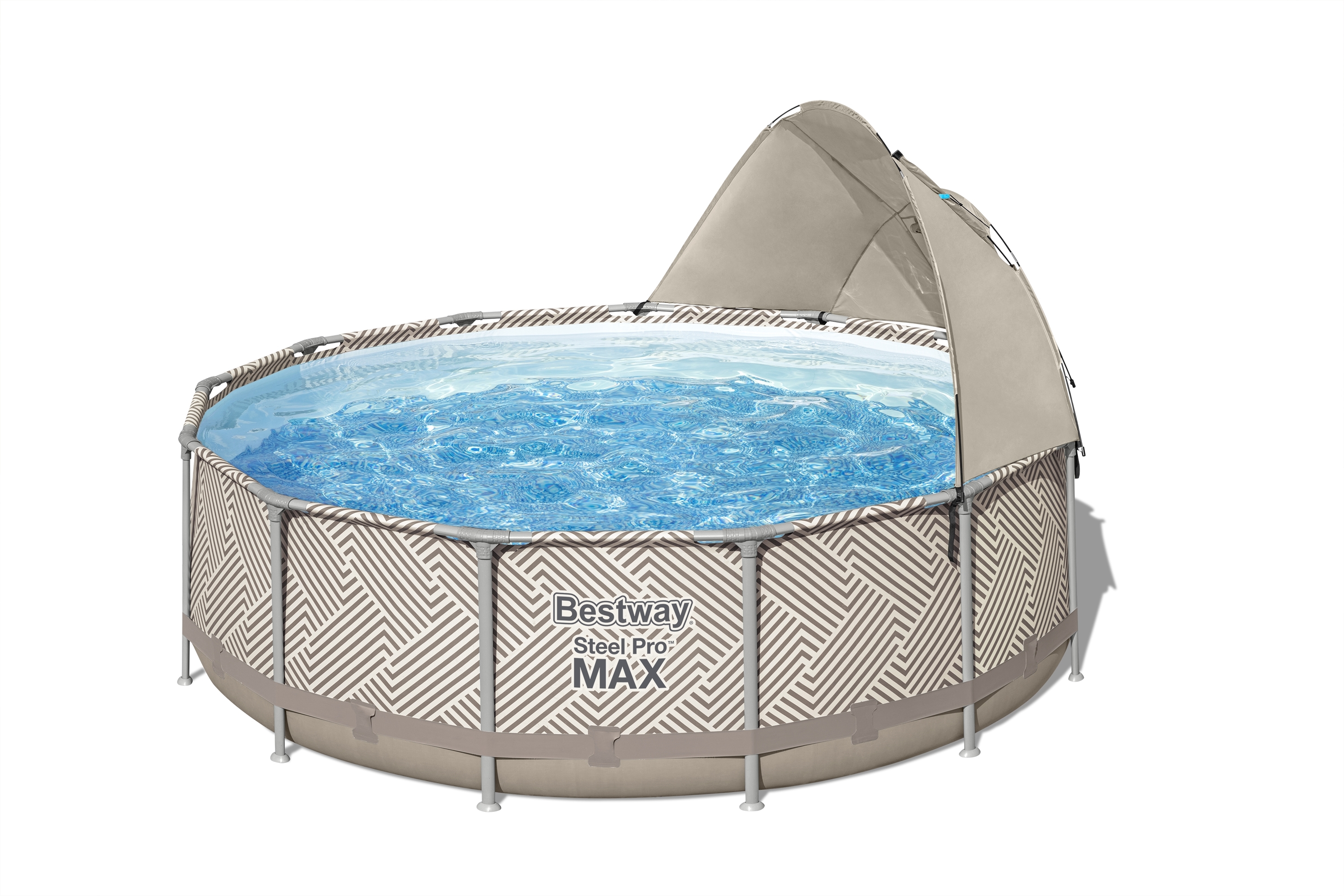 Bestway 561FY BW Каркасный бассейн Steel Pro Max 396x107см, 11133 л, фил.-нас. 2006 л\ч, лестн, тент, навес