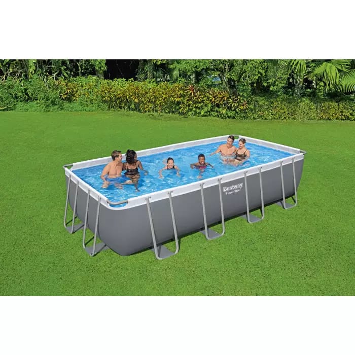 Bestway 56466 BW Каркасный бассейн Power Steel 549х274х122см, 14812л, песч.фил.-нас. 5678/ч, лестн., тент, попл.-доз.