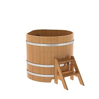 Купель угловая из кедра 1,03х1,03