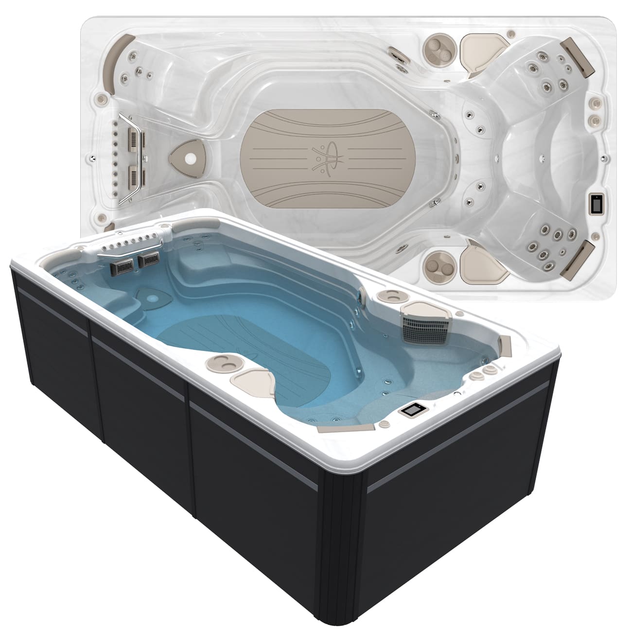 Спа бассейн с противотоком Hydropool AquaSport 14 AX